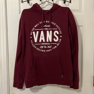 Vans Burgundy Hoodie Size S